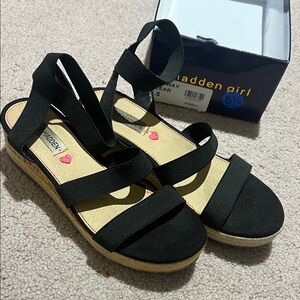 Steve Madden Black Strappy Sandals